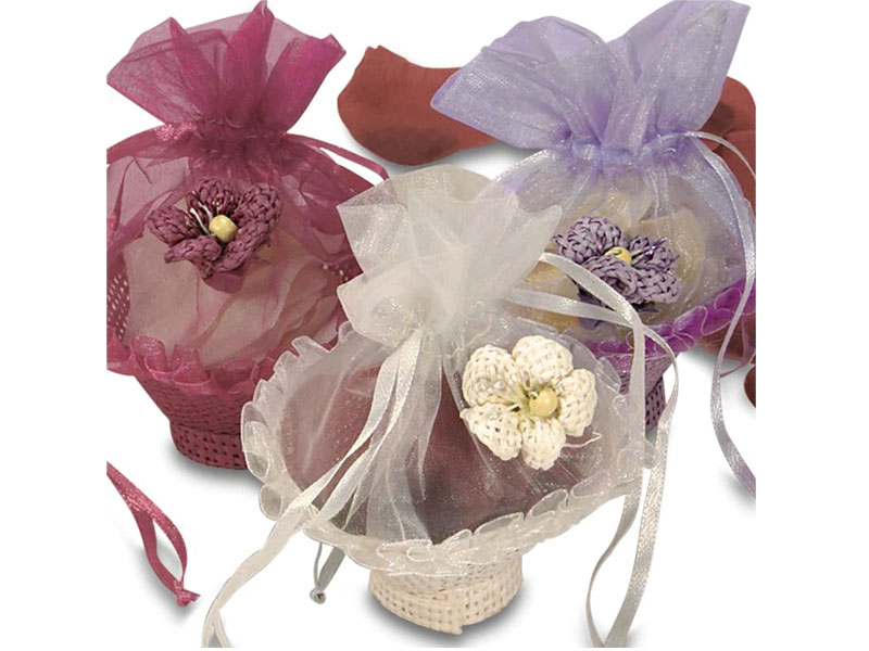 Paper/Mesh Tiny Favor Baskets