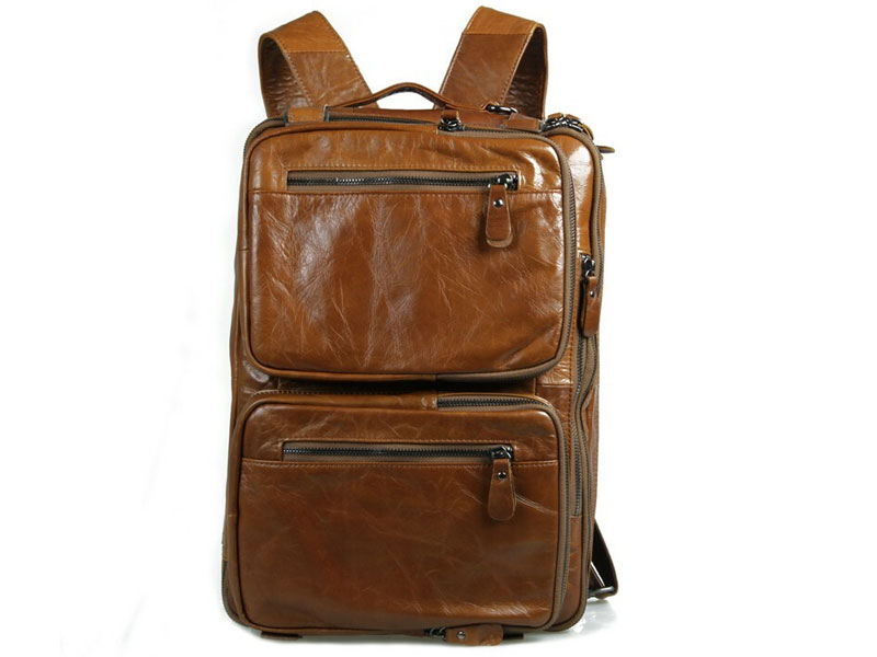 Rio 4 Men's Soft Vintage Leather Convertible Briefcase & Backpack