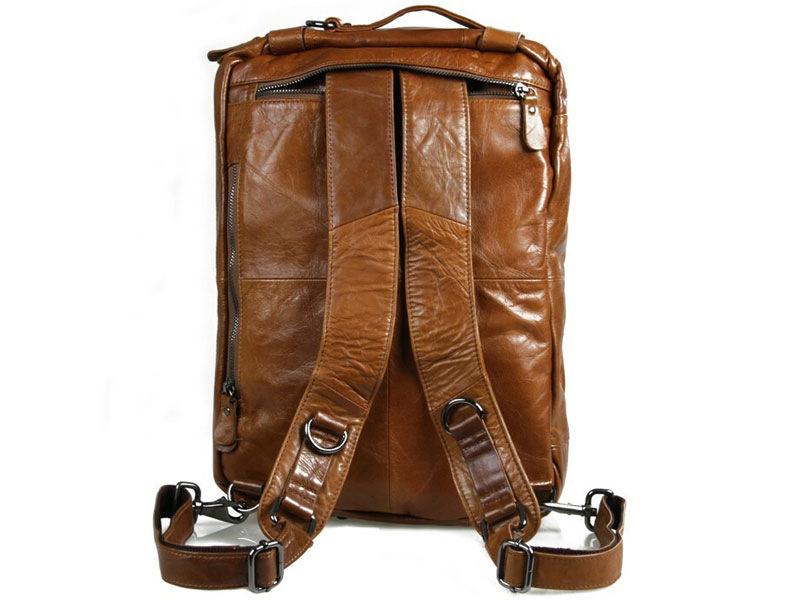 Rio 4 Men's Soft Vintage Leather Convertible Briefcase & Backpack