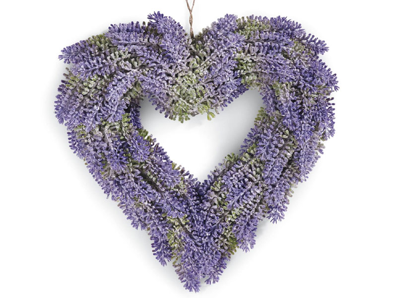 Lavender Heart Wreath