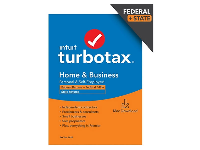 TurboTax Home & Business 2020 Federal and State For 1 User macOS Download