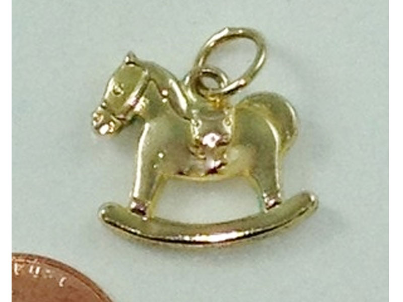 Puffed Rocking Horse Charm