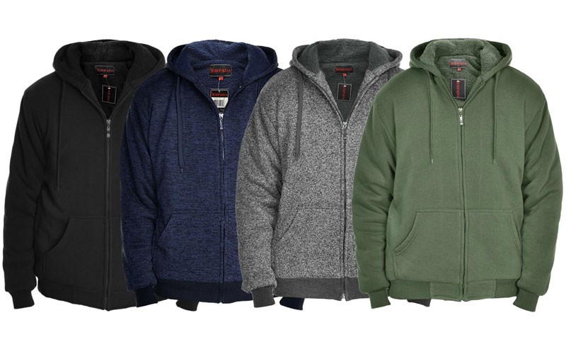 Men's Full-Zip Sherpa-Lined Hoodie Jacket (S-4X)