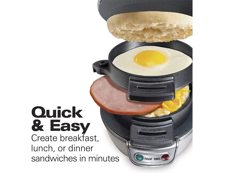 Hamilton Beach Breakfast Sandwich Maker Silver (25475A)