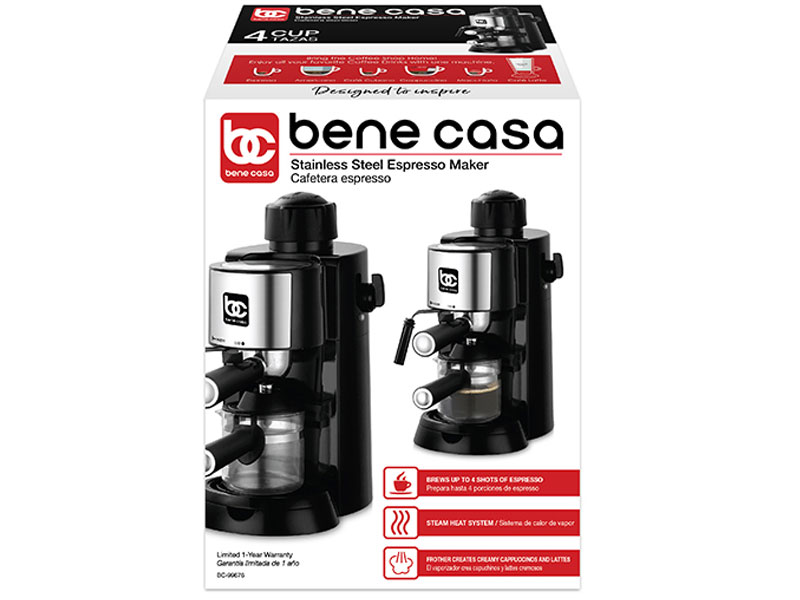 Bene Casa 4-Cup Espresso Maker