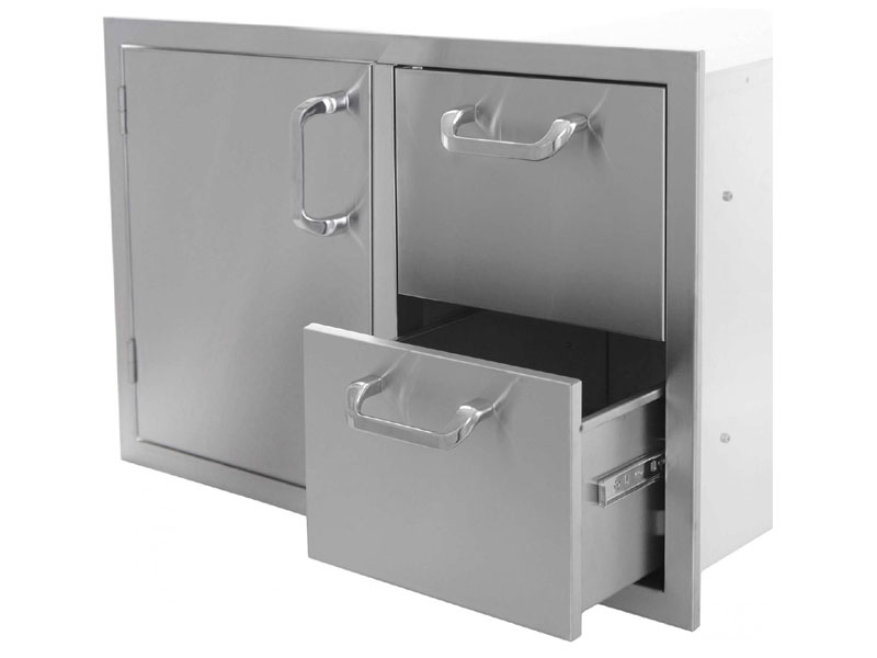 BBQGuys Signature Series 30-Inch Stainless Steel Left-Hinged Access Door