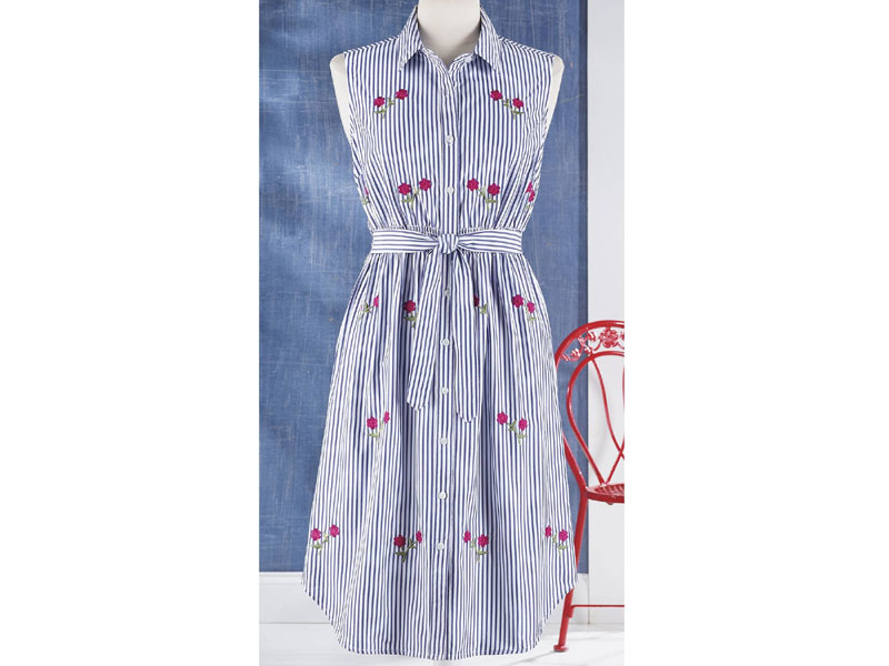 Women's Embroidered Shirt Dress