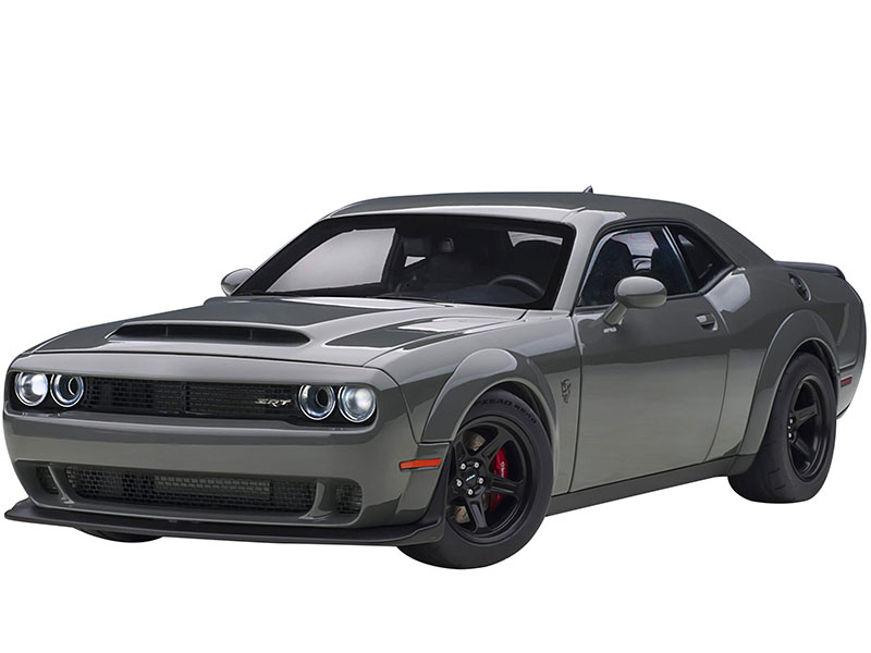 Dodge Challenger SRT Demon Destroyer Gray 1/18 Model Car By Autoart