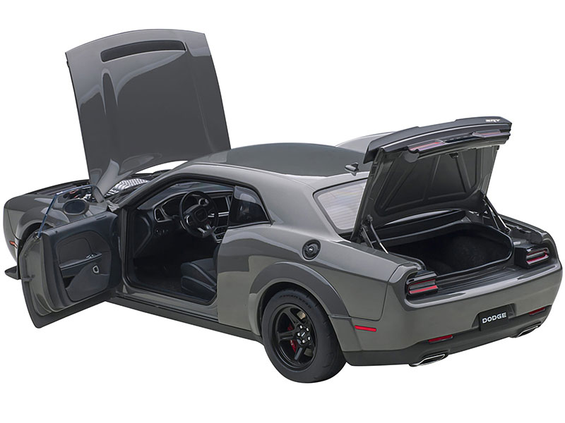 Dodge Challenger SRT Demon Destroyer Gray 1/18 Model Car By Autoart