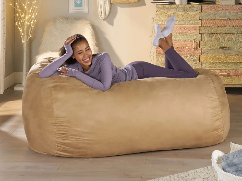 Haley 6 Foot Faux Microfiber Bean Bag