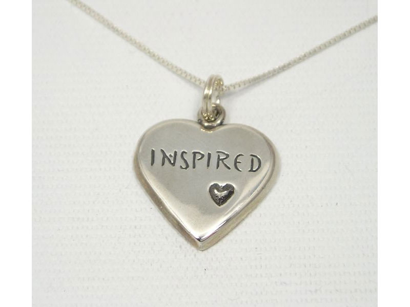 Sterling Silver Box-Link Necklace and Character Heart For Women