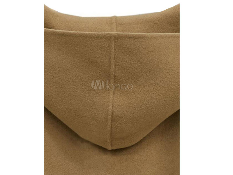 Women's Poncho Hooded Khaki Poncho Cape Winter