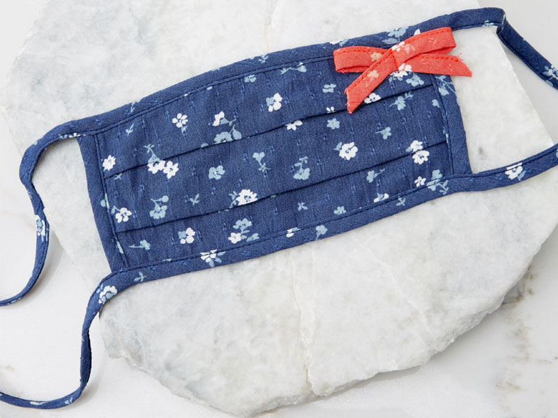 Women's Beauty Within Denim Floral Print Face Mask