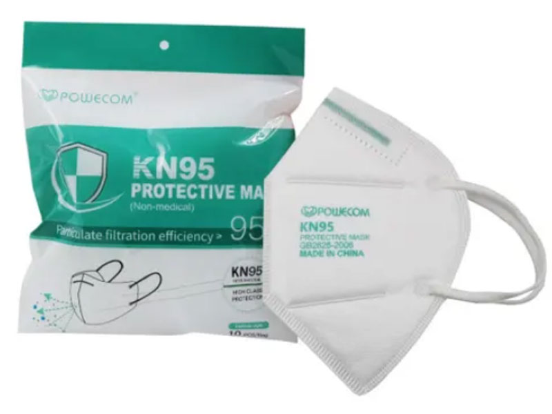 Powecom Non-Medical Disposable KN95 Respirator Face Masks Adult Size