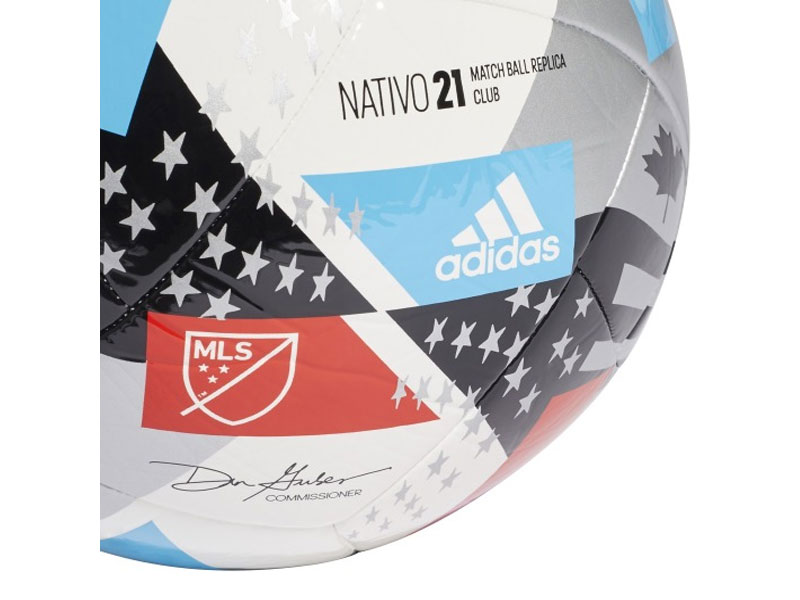 Adidas MLS Club White Blue Red Soccer Ball Model