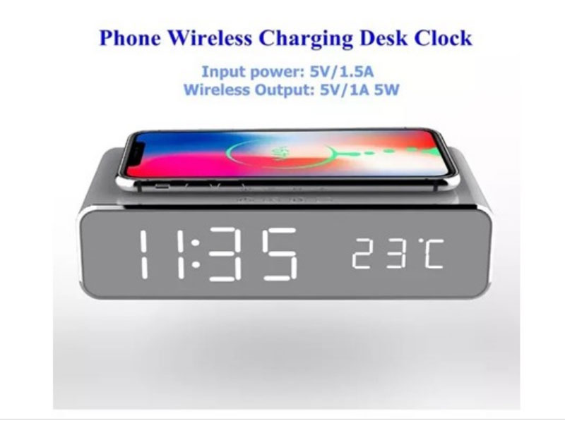 Wireless Charging Digital Alarm Clock