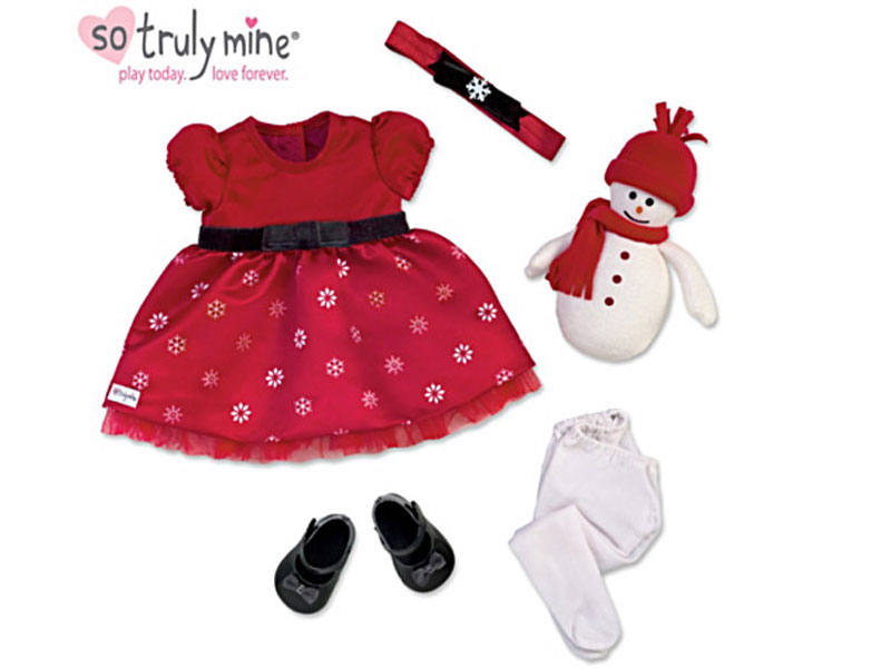 Holiday Dress Accessory Set For The So Truly Mine Baby Doll