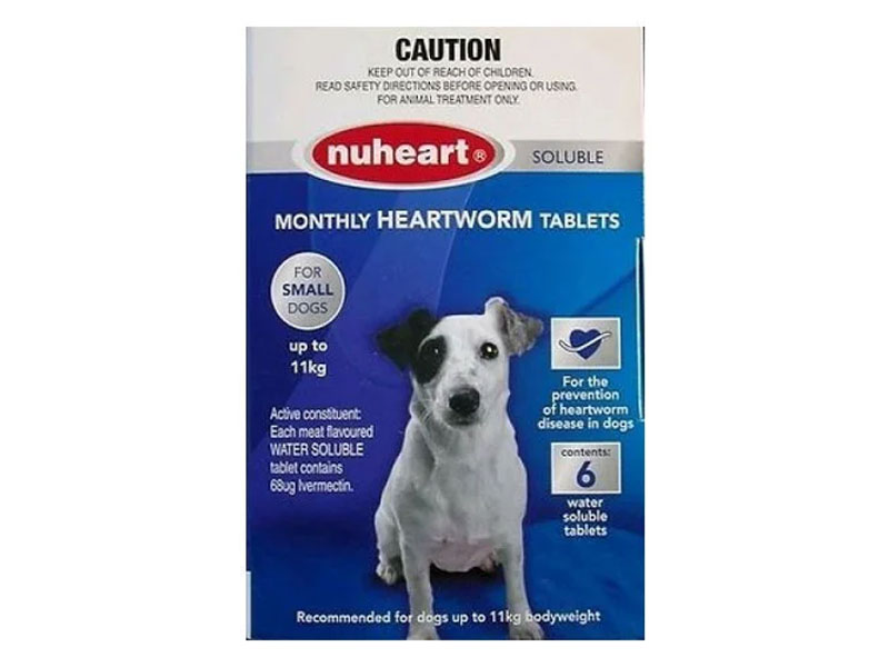 Nuheart Generic Heartgard For Small Dogs Nuheart Up To 11Kg Blue