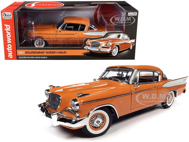 1957 Studebaker Gold Hawk Diecast Model Car By Autoworld