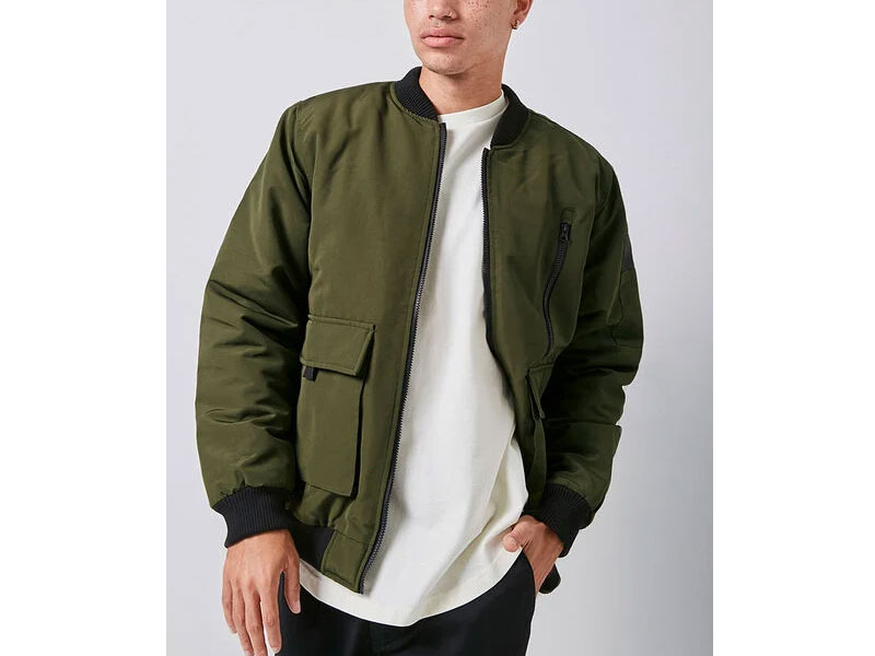 Men's Flap-Pocket Bomber Jacket