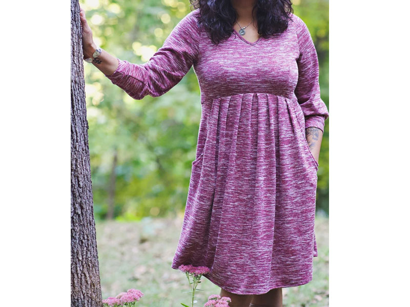 Women's Jess Dress Marled Mauve Knit