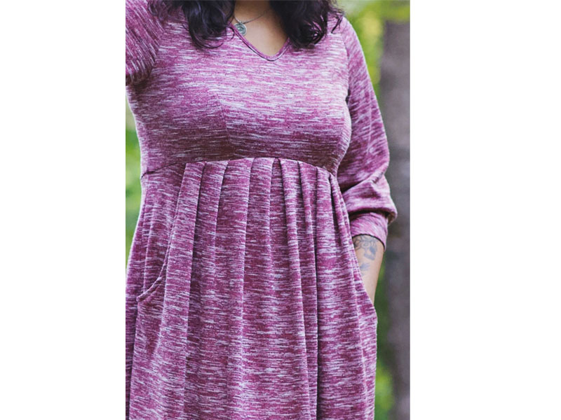 Women's Jess Dress Marled Mauve Knit