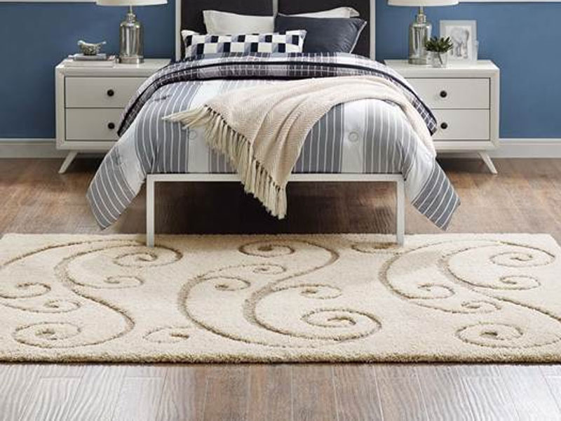 Jubilant Sprout Scrolling Vine Shag Area Rug