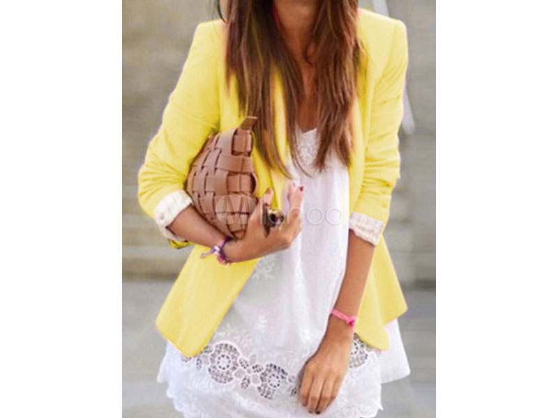 Women's Blazer Jacket Pink Casual Jacket Long Sleeve Spring Coat