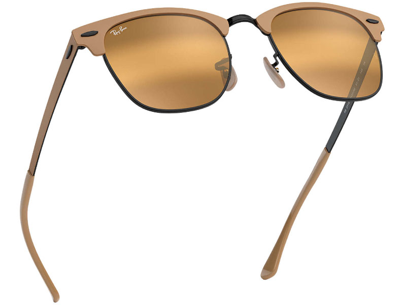 Ray-Ban Clubmaster Light Brown Sunglasses For Men