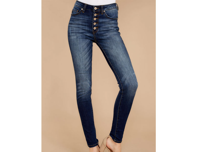 Rule The World Dark Wash Skinny Jeans For Women