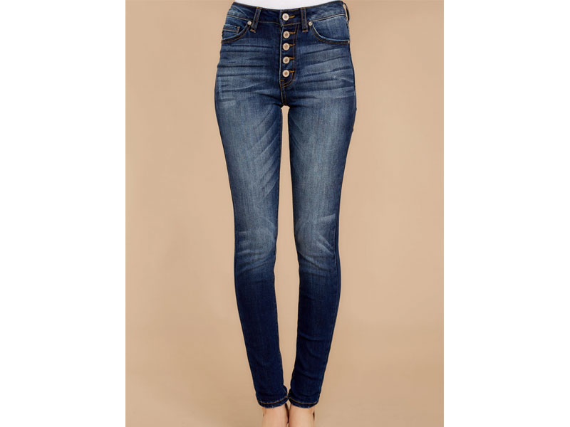 Rule The World Dark Wash Skinny Jeans For Women