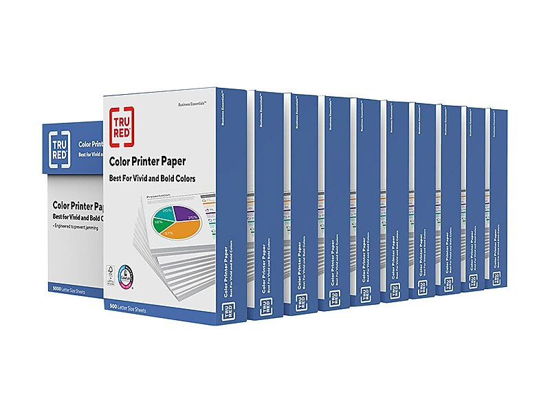 Tru Red Multipurpose Paper White 500 Sheets/Ream 10 Reams Carton