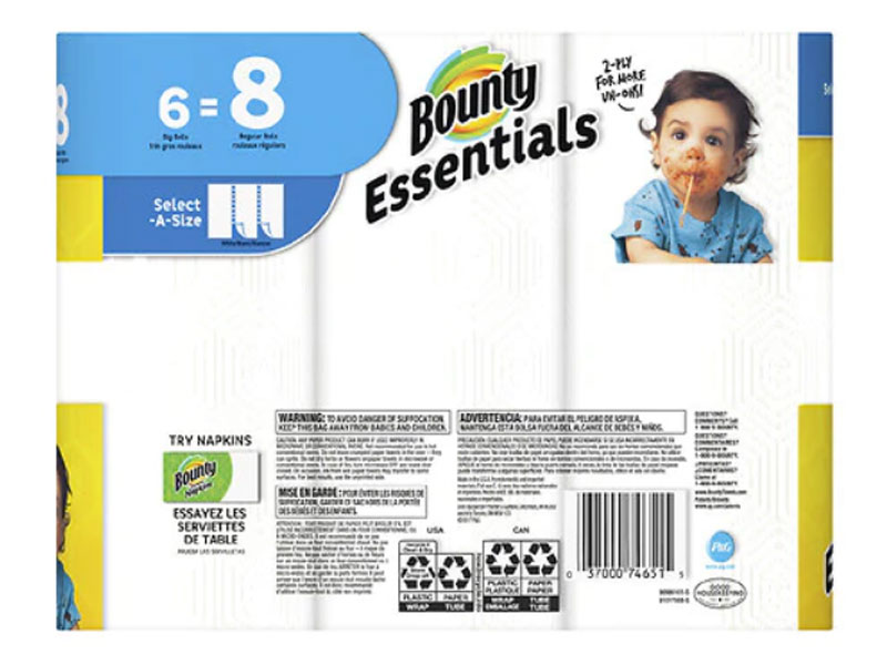 Bounty Essentials Select-A-Size Paper Towels Big Rolls