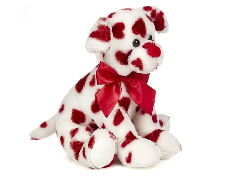 Romantic Rover Plush Stuffed Animal Puppy Dog With Hearts