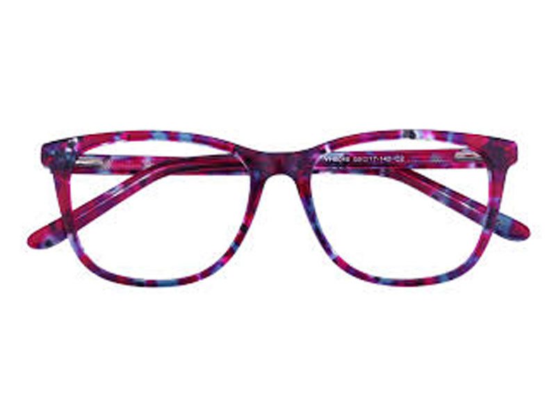 Genevieve Rectangle Purple Tortoise Eyeglasses For Women