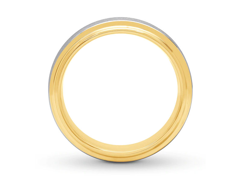 Jared Men's 6mm Band Yellow Ion-Plating & Cobalt