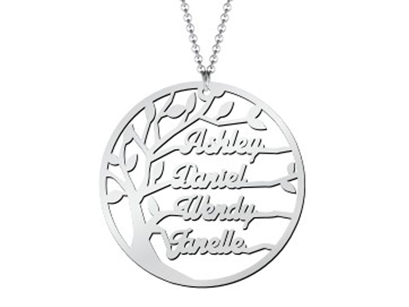 Jewlr Family Tree Cutout Necklace For Women