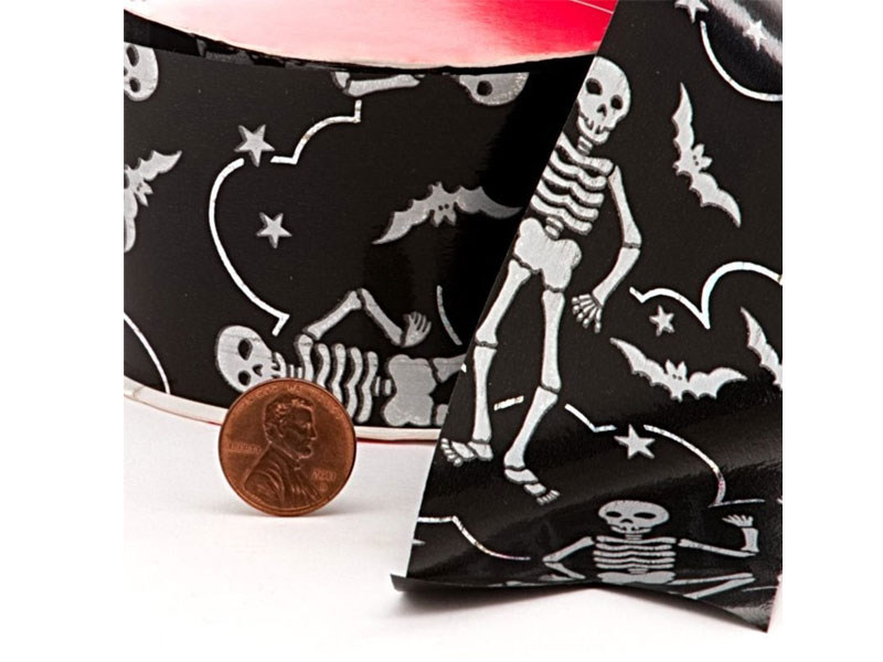 Halloween Skeleton Poly Ribbon