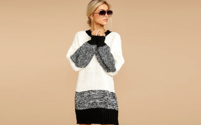 Chic Black Multi knit Sweater