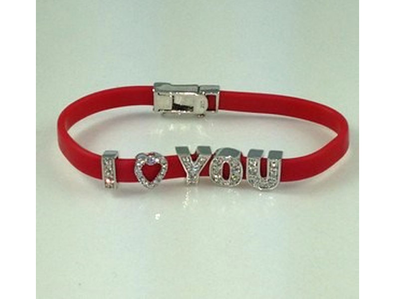 Sterling Silver Rubber Love Bracelet For Women