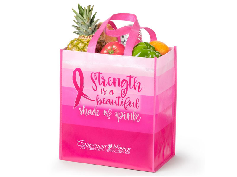 Strength Is A Beautiful Shade Of Pink Laminated Shopper Tote