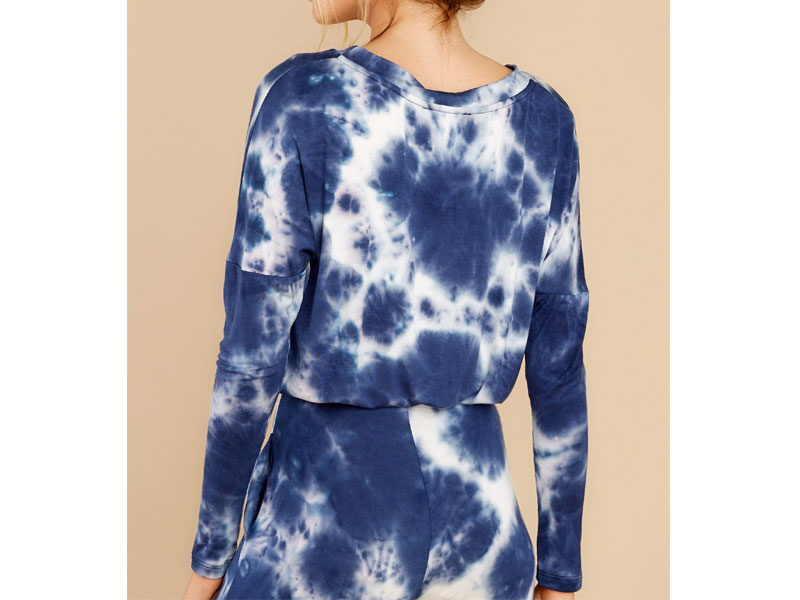 Women's Feeling Easy Breezy Navy Tie Dye Top