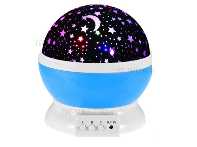 Fashion Starry Sky Dimmable Projection Night Light Bedside Decorative Lamp Blue