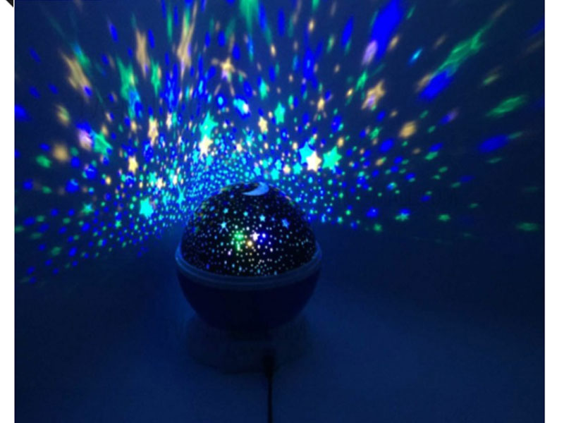 Fashion Starry Sky Dimmable Projection Night Light Bedside Decorative Lamp Blue