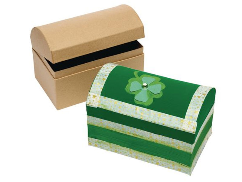 Colorations Decorate Your Own Papier Mache Treasure Chests Set of 12