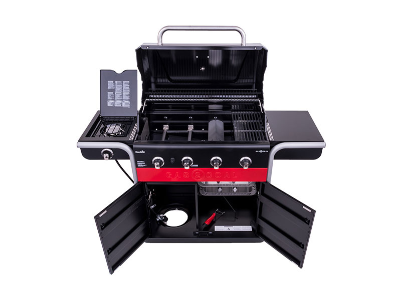 Char-Broil Combo Gas2Coal 44-000 BTU 4 Burner Hybrid Grill Black