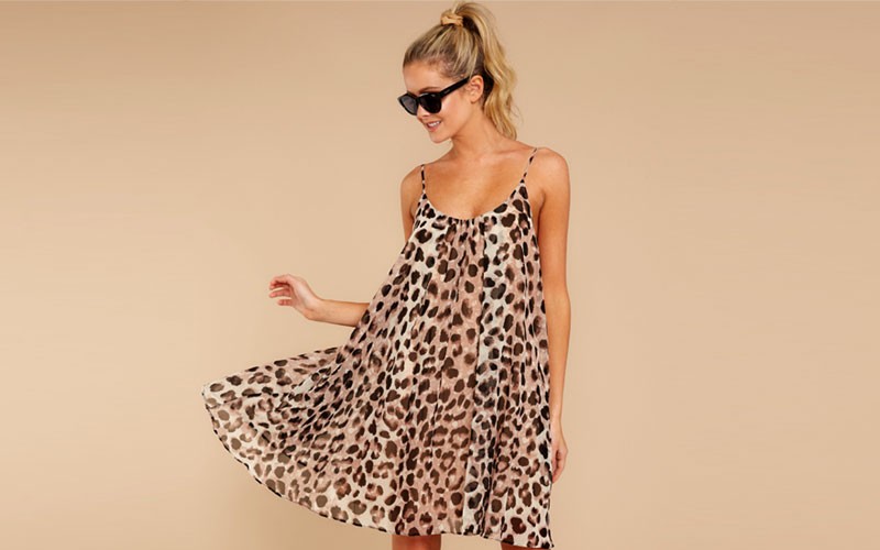 Sexy Leopard Print Shift Dress
