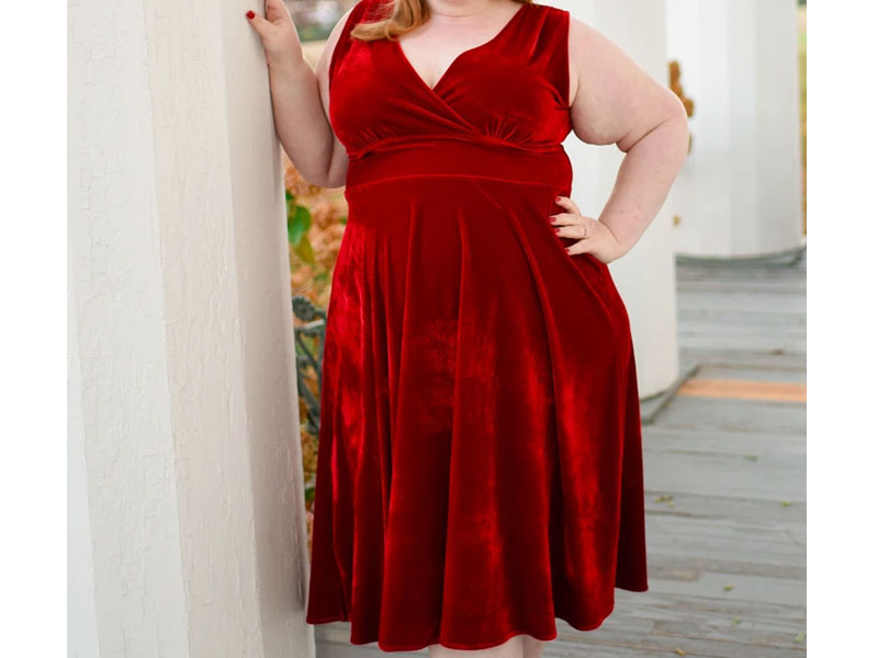 Women's Abigail Dress Scarlet Velvet