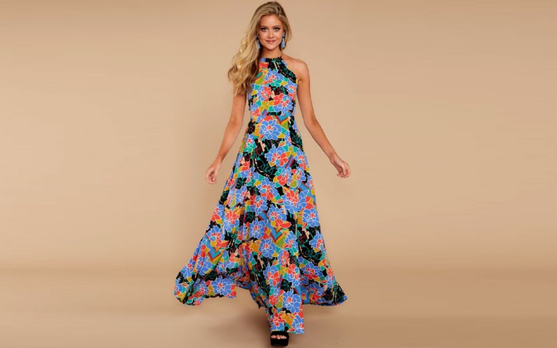 Adorable Floral Trendy Maxi Dress