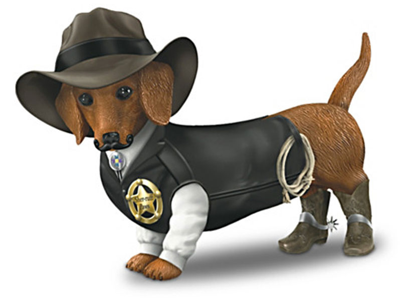 Sher-ruff S Paws Cowboy Dog Figurine Choose Your Breed